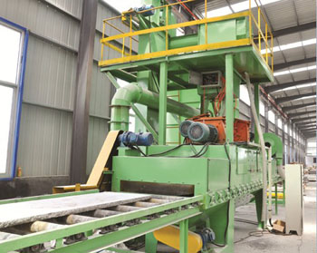 石材抛丸机，大理石荔枝面打毛粗化设备