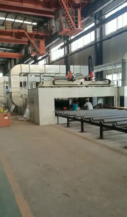 钢板预处理线、喷漆、烘干安装现场图